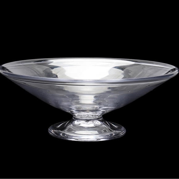 Simon Pearce Hand Blown Clear Crystal Pedestal Compote, Centerpiece Bowl Rare - Picture 1 of 16